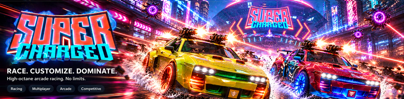 Supercharged game banner